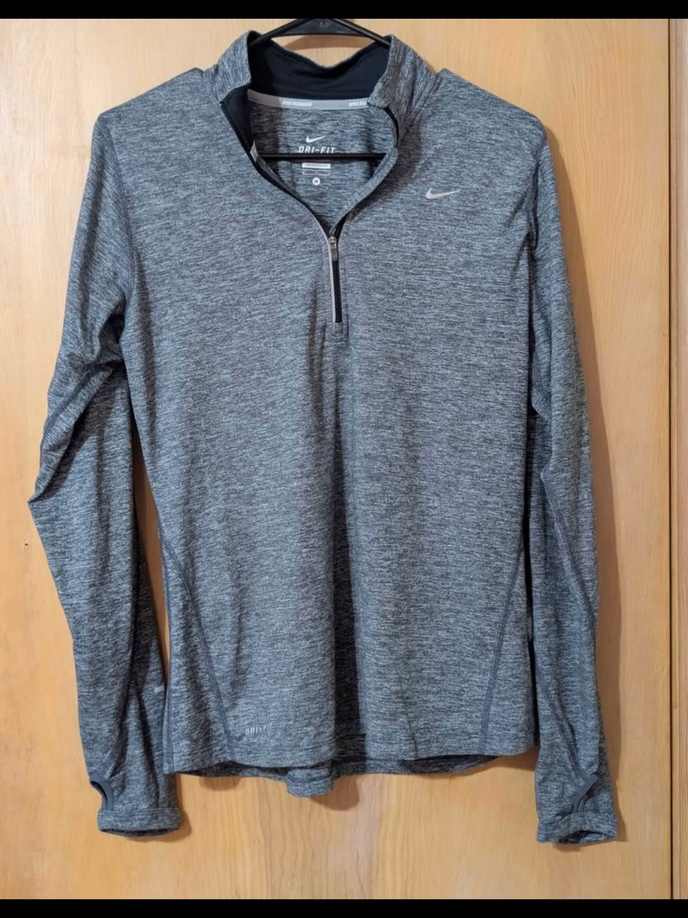 Nike Gray Heather Dri-FIT Quarter-Zip Pullover